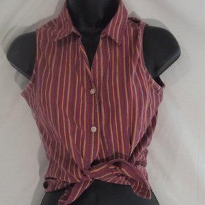 Women's Sleeveless stripe blouse